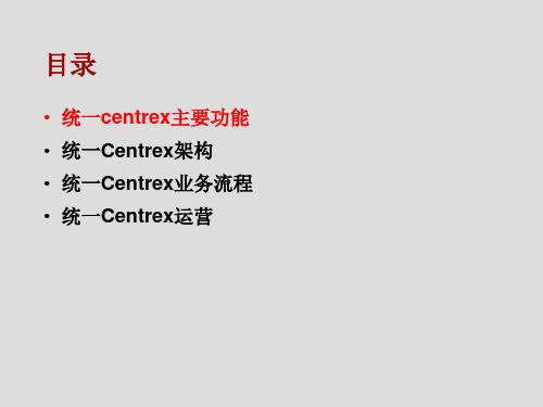 统一Centrex业务介绍