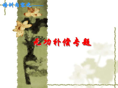 培训内容无功补偿专题
