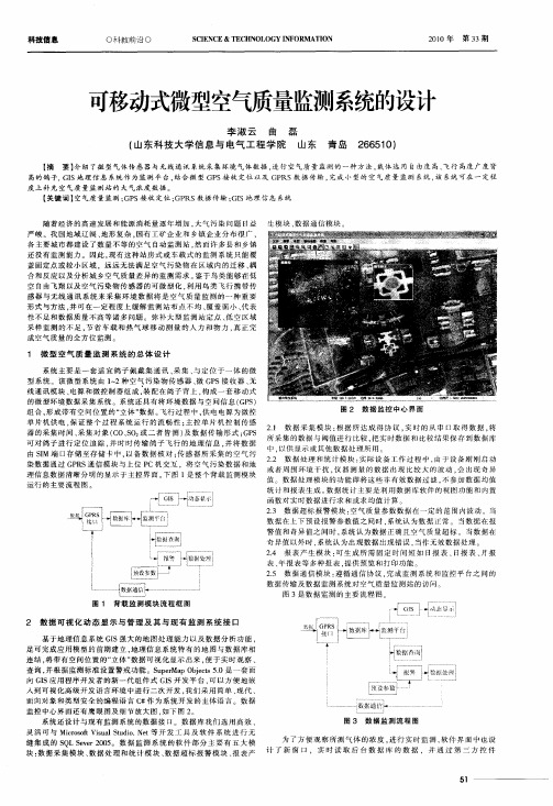 可移动式微型空气质量监测系统的设计