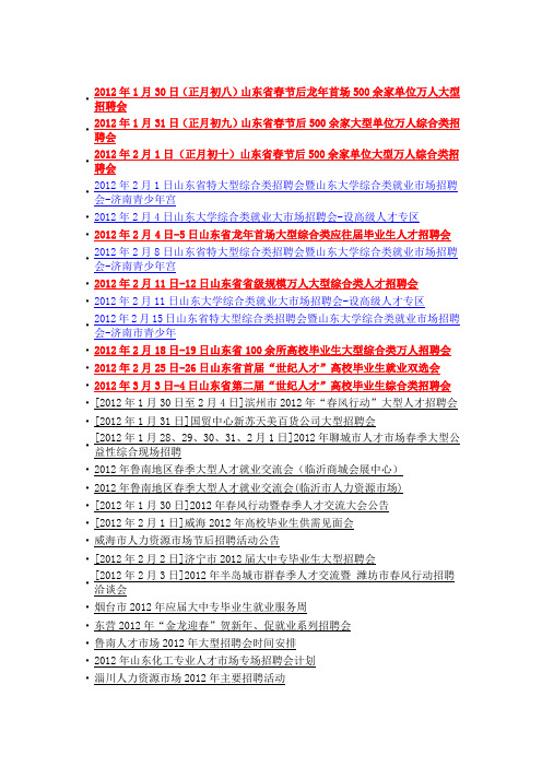 2012山东招聘会