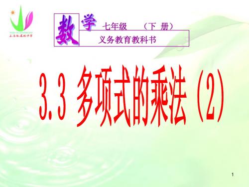 3.3多项式的乘法 课件6(数学浙教版七年级下册)