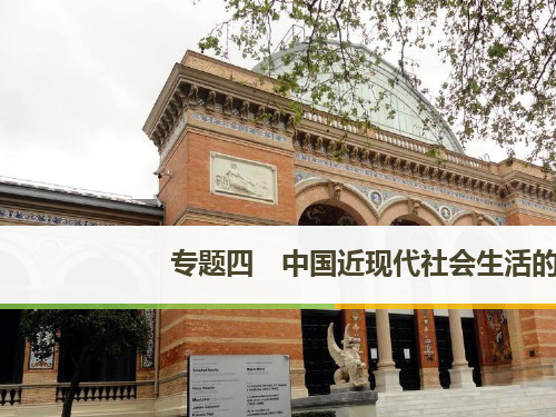 高中历史专题四中国近现代社会生活的变迁第1课物质生活和社会习俗的变迁课件人民必修2