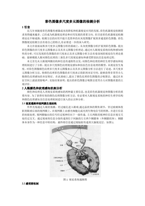 彩色图像多尺度多元图像的检测分析