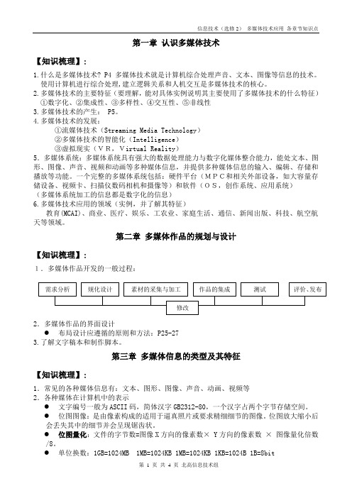 《多媒体技术应用》知识点汇总