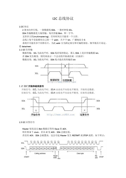 I2C总线协议