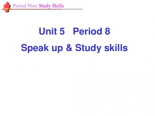 8A Unit 5-8 (Speak up & Study skills)