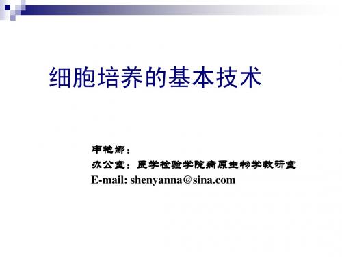 细胞培养的基本技术