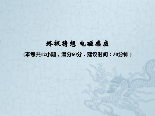 高考物理(江苏专用)三轮冲刺通关终极猜想 电磁感应(共38张PPT)