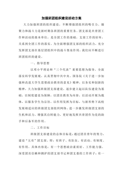 班团建设