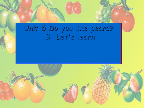PEP小学英语三年级下册unit 5 Part BPPT 课件