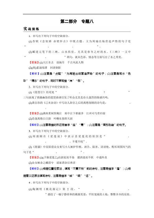 高考语文专题8 实战