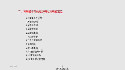 三一重工组织结构设计方案课件学习