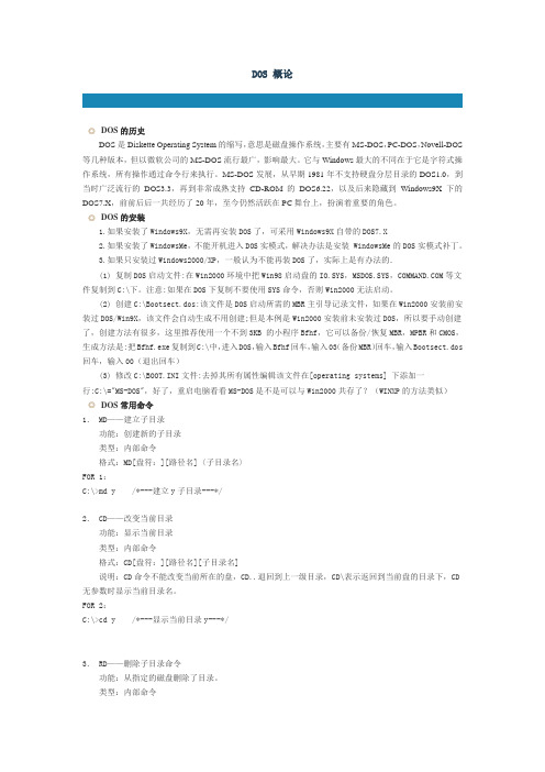 DOS 概论