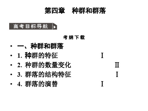 人教版教学课件2011高考生物一轮复习课件：必修3 第4章 种群和群落 第1、2节 种群ppt-58页文档资料