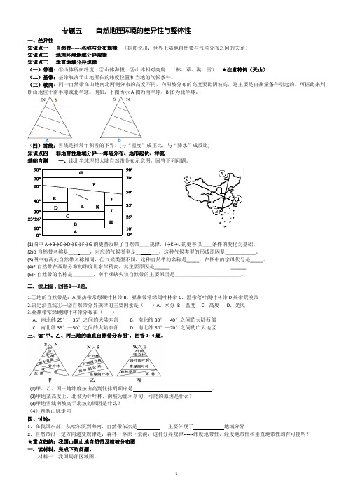 高中二年级地理自然带(五)