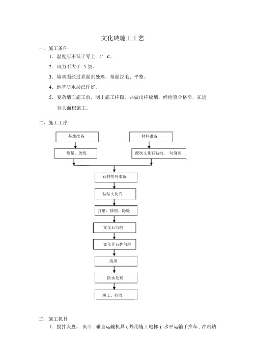 文化砖施工工艺