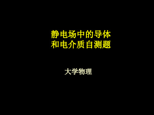 静电场中的导体和电介质自测题