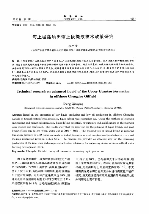 海上埕岛油田馆上段提液技术政策研究