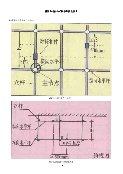 漫画讲述扣件式脚手架搭设要求(有图)
