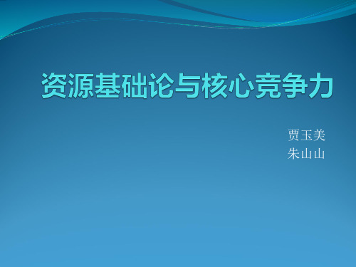 资源基础论 - 副本