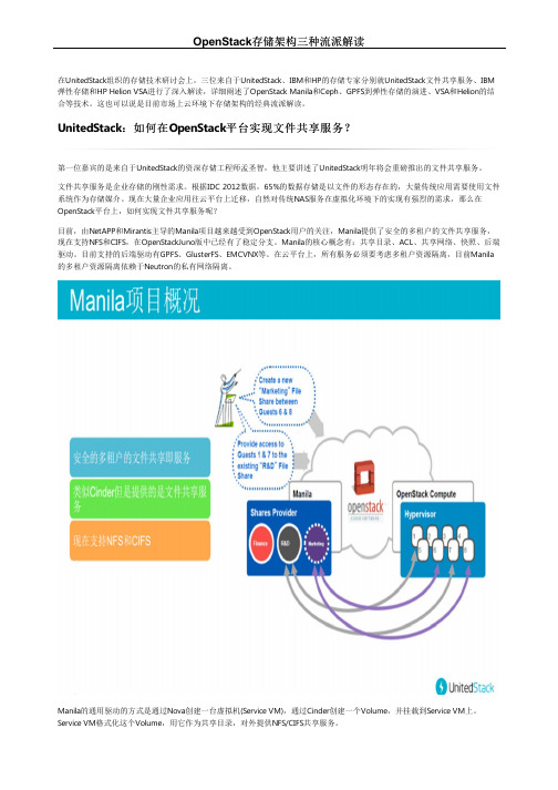 OpenStack存储架构三种流派解读