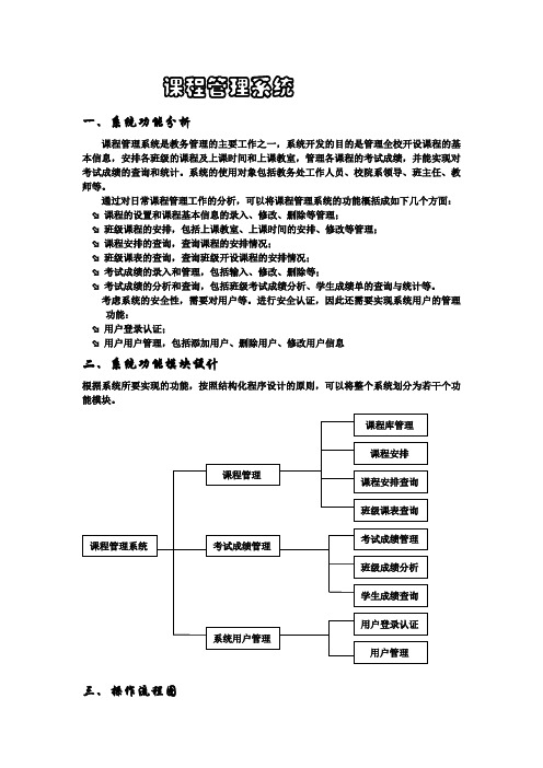 课程管理系统文档