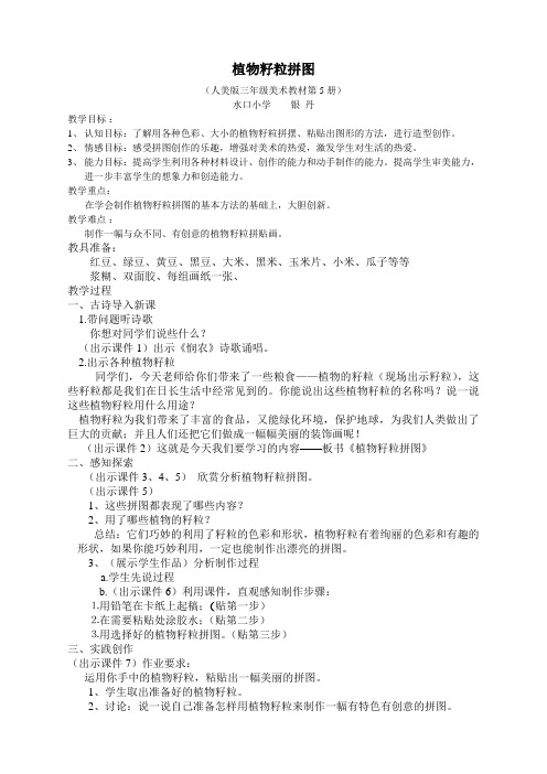 植物籽粒拼图教案