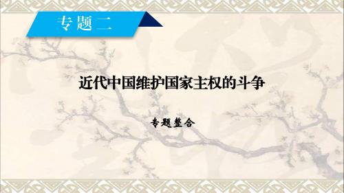 高中历史专题二近代中国维护国家主权的斗争专题整合课件人民版必修1