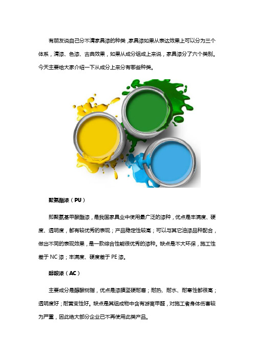 家具漆有哪些种类