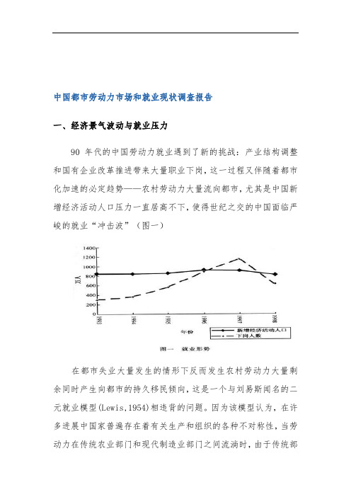 中国城市劳动力市场和就业现状调查分析报告