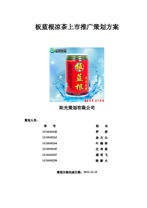 板蓝根营销策划书