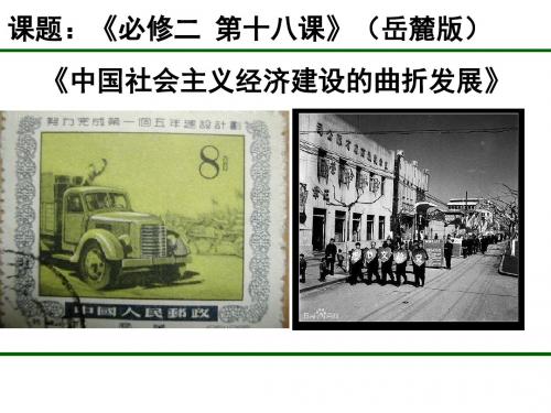社会主义经济建设的曲折发展说课课件