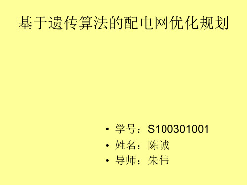 基于遗传算法的配电网优化.