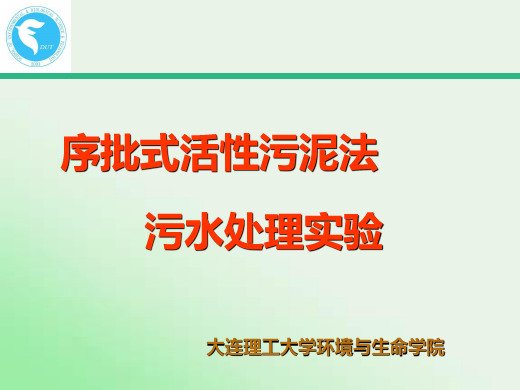 序批式活性污泥法处理污水实验