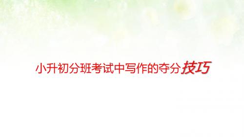 小升初分班考试中写作可编辑