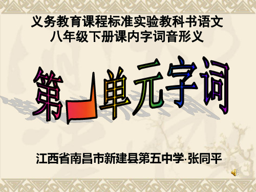 人教版语文八年级下册课内字词音形义PPT课件