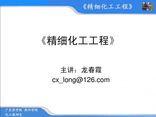 精细化工工程课件