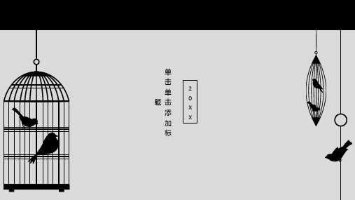 精品创意通用商务动态简约鸟笼PPT模板