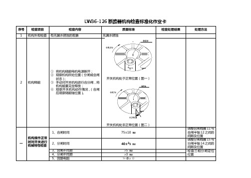 LW36-126型开关机构检查、处理标准步骤