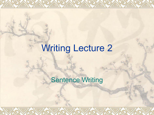 Writing Lecture 2(2)