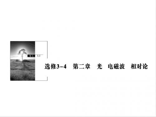高考物理一轮通用课件：选修3-4 第二章 第2讲光的波动性 电磁波 相对论 