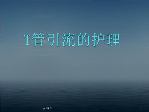 T管引流的护理  ppt课件