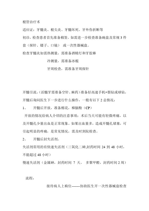 护士操作----根管治疗