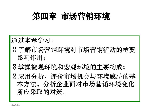第三章营销环境教学讲义