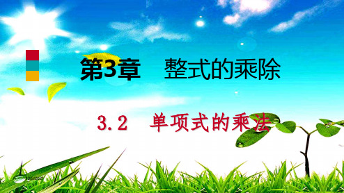 七年级数学下册 第3章 整式的乘除 3.2 单项式的乘法课件浙教级下册数学课件