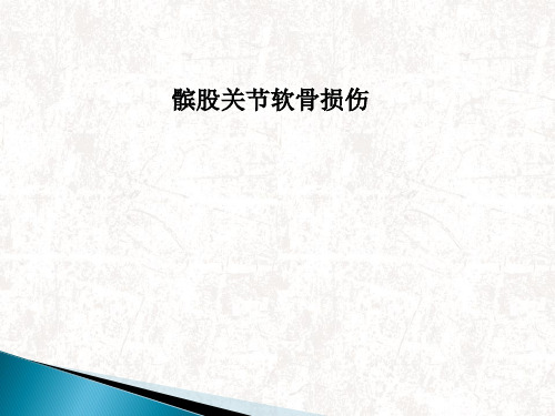 髌股关节软骨损伤PPT课件