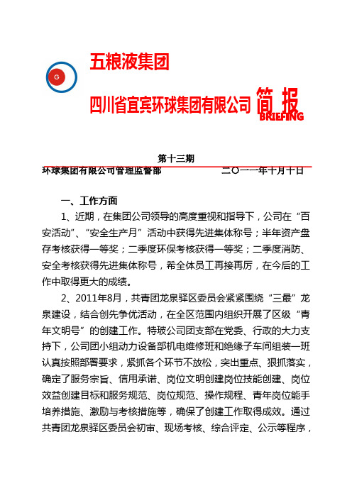 环球13期简报
