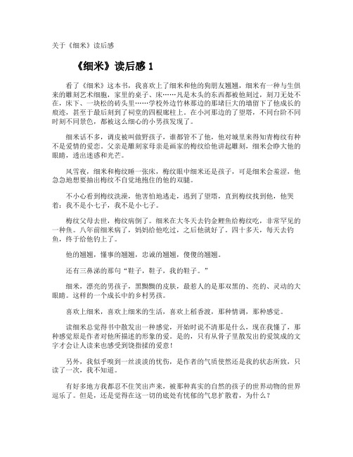 《细米》读后感