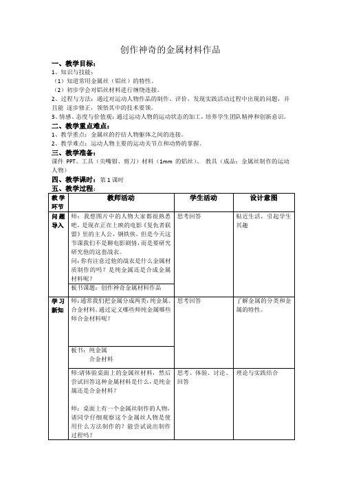 初中综合实践活动《动技术  4.创作神奇的金属材料作品》优质课教案_13