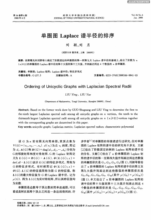 单圈图Laplace谱半径的排序